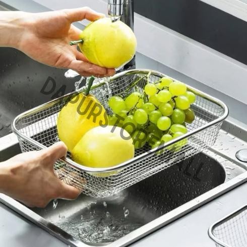 Bisa Cod {Ssj} Saringan Segi / Peniris Gorengan / Tirisan Segi Lubang Stainless / Saringan Segi Stai