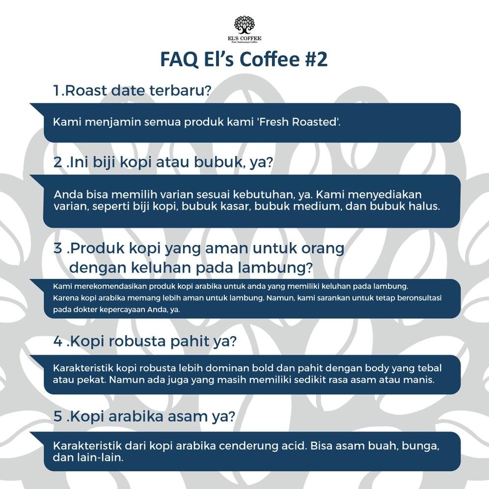 

Ready!! EL'S COFFEE Lampung Robusta 500Gr Pure Indonesia Coffee Beans / Fine / Course Roasted Kopi A1749