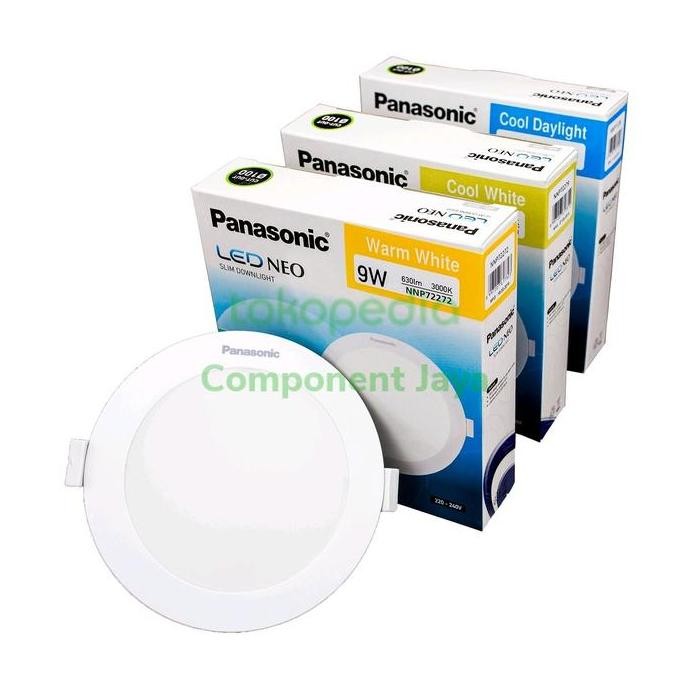 Lampu downlight LED Panel Panasonic 9watt 9w 9 watt neo slim