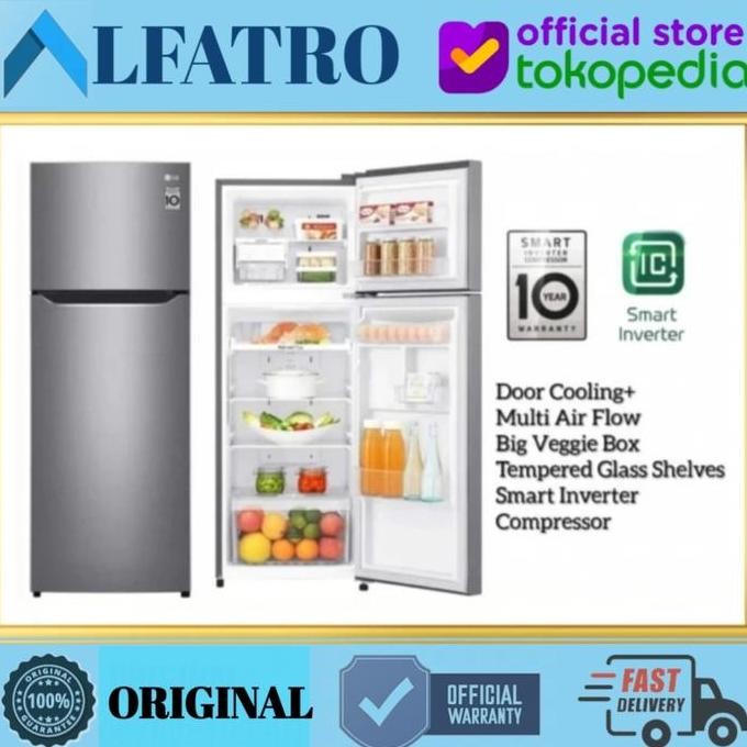 TERMURAH - LG KULKAS 2 PINTU GNG222SLCB / GN-G222SLCB