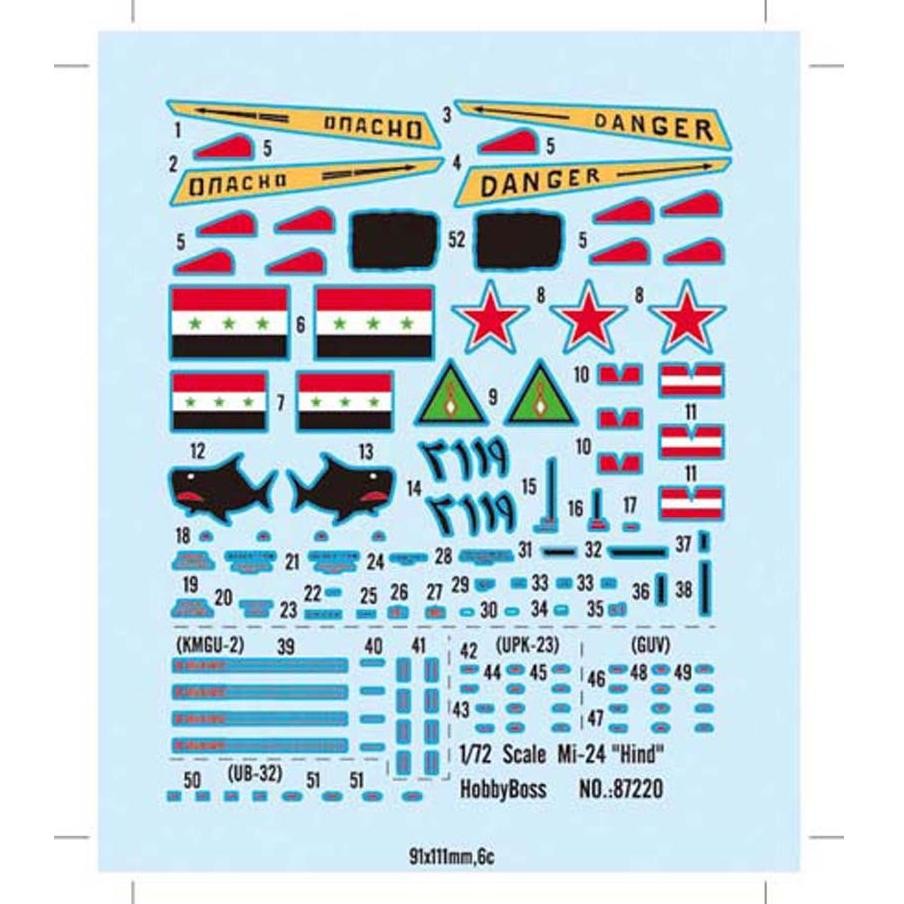 New Model Kit Miniatur Helikopter Mi-24V Hind-E Hobby Boss 26 Cm 1:72 Berkualitas