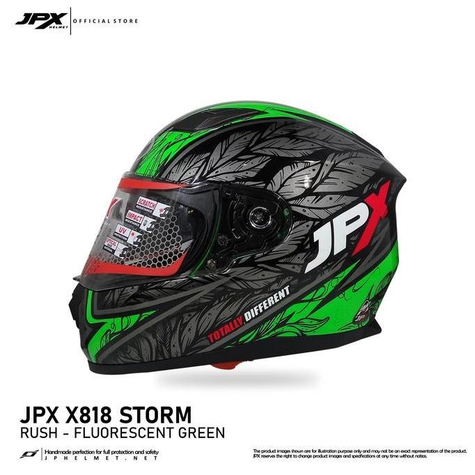 Helm JPX Full Face Storm X818 Rush