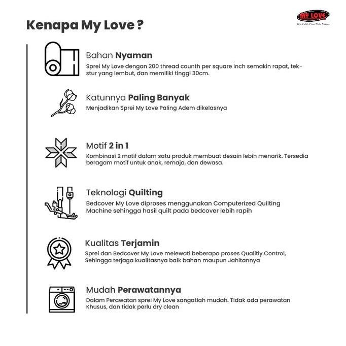 TERBARU - ALL NEW MY LOVE Sprei Fitted Farra