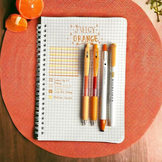 

TERMURAH - Paket Bundling Alat Tulis Zebra Juicy Orange Free Notebook Grid A5