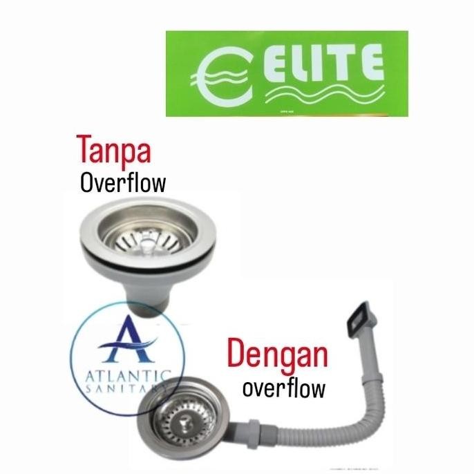 TERLARIS - Afur bak cuci piring overflow merk ELITE ori/afur sink overflow elite