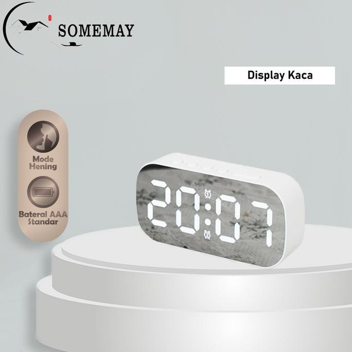 SOMEMAY Digital Jam Weker Mini Mode Alarm 6637/ Jam alarm dinding / Jam dinding digital LED