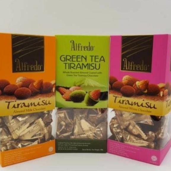 

Alfredo 180Gr Tiramisu Box Milk White Dark Almond Chocolate Coklat Terlaris Best Quality 100% Original