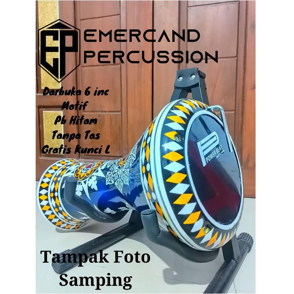 Darbuka Motif 6 Inc Termurah ( Buat Belajar Anak Anak Kecil )