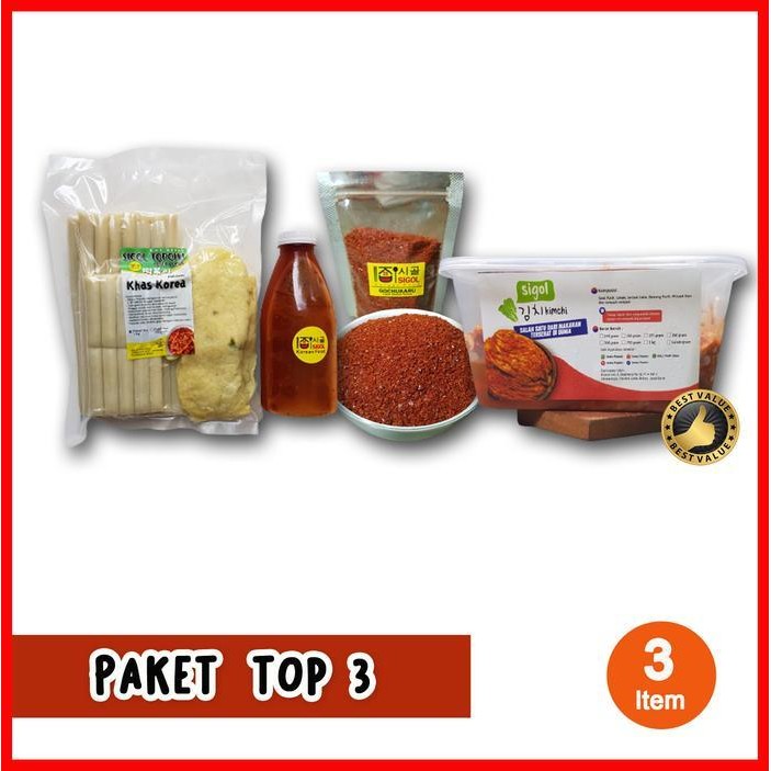 

Paket Mantul Top 3-Isi 3 Item Topokki,Cabe Bubuk,Kimchi-Cemilan Korea Terbaru Best Quality 100% Original