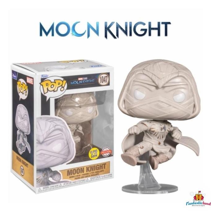 Original Funko POP Marvel Moon Knight - Moon Knight Jumping Kick GITD