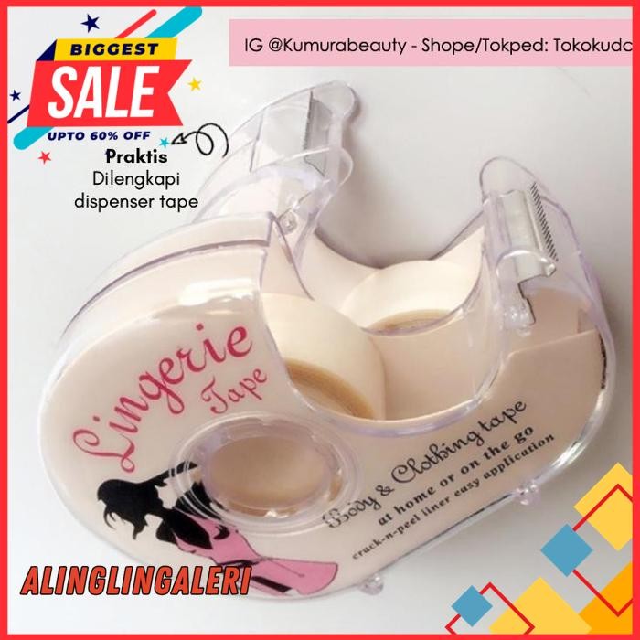 DRESS & LINGERIE TAPE SELOTIP BAJU V-LINE - INVISIBLE BODY TAPE BY SISTERCLOZETTE SECRET TAPE BEST S