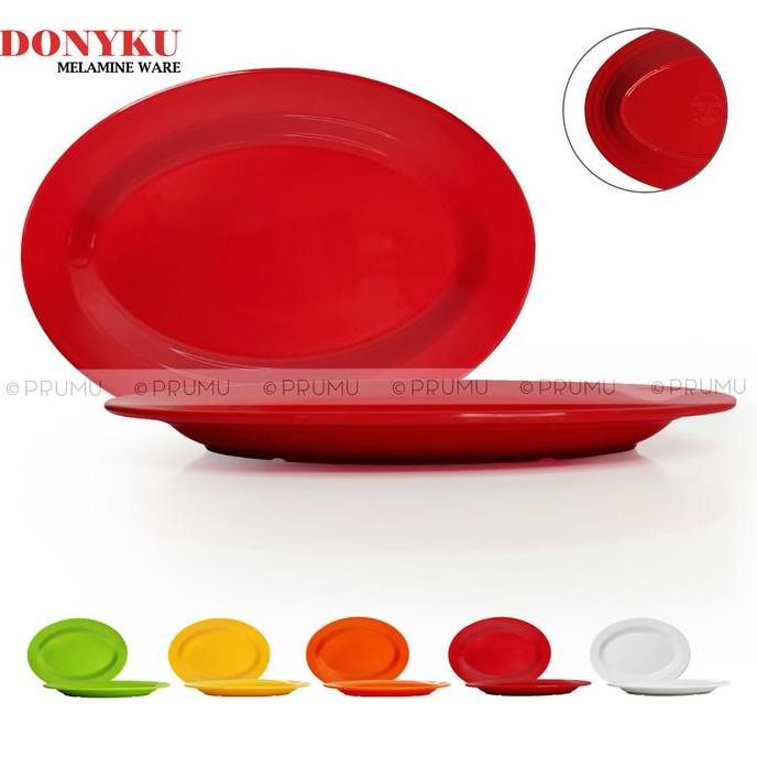 Piring Oval Melamin 8 Inch - Piring Saji Lauk - Piring Lodor - Pr1704 Allshop