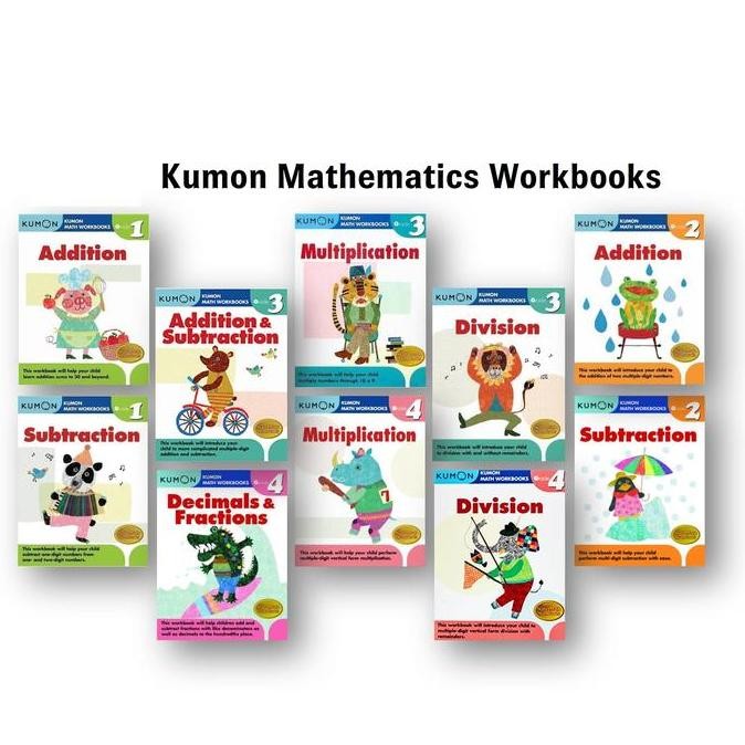 Kumon Math Workbooks Mathematics Reading Writing Buku Latihan Soal SD
