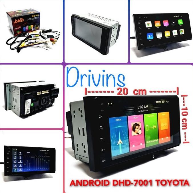 * Head Unit Double Din Android Dhd-7001T Toyota 7 Inch Universal *