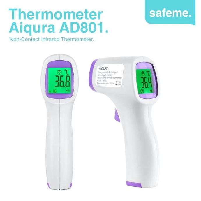 Thermometer Digital Infrared Non Contact Aiqura Termometer Suhu Tubuh