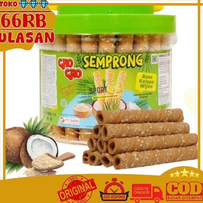 

Cho Cho Semprong Wafer Stick Roll Rasa Kelapa Wijen 300gr Makanan Ringan Camilan Biskuit Kue Astor Wafer Toples ChoCho Snack Cemilan Egg Roll Semprong Kelapa Wijen 300 gr