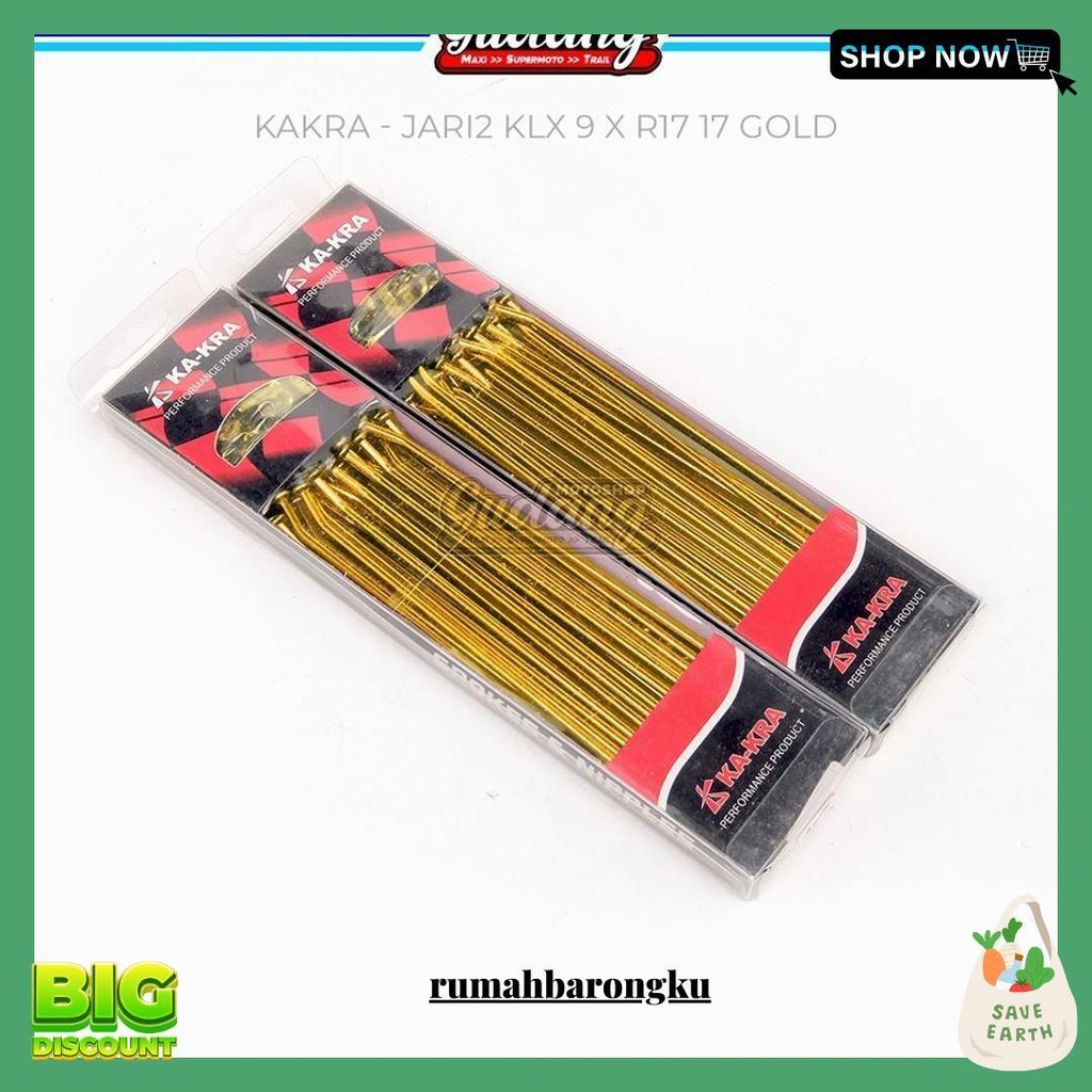 Jari Jari Set Supermoto Ka-Kra Nipple Jari2 Klx 150 Crf 150L Wr 155 Ring 9 X R17 36 Hole Terlaris