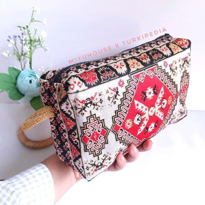 Promo Tas Pouch Besar Asli Turki Multifungsi Tas Wanita Muat Banyak Souvenir Turki Umroh dan Haji CO