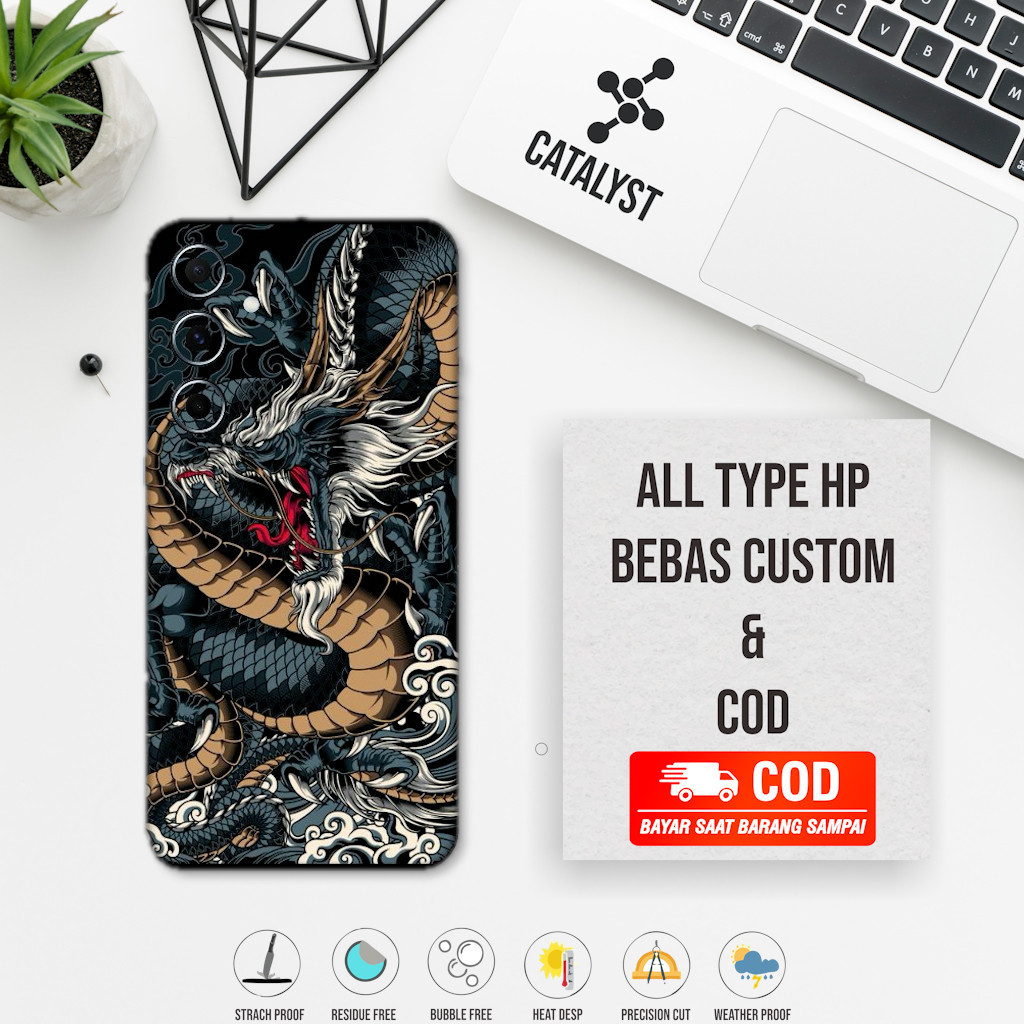 

[COD] Garskin Stiker Samsung A55 Dragon Aqd Label Custom Presisi Terlaris