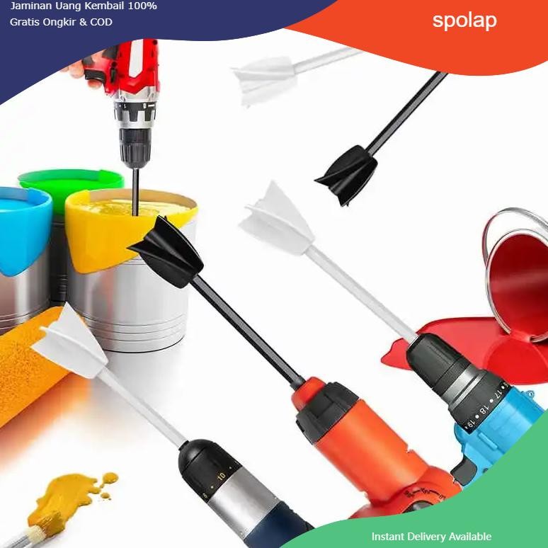 4pcs/Set Mixer Epoxy Mixer Pengaduk Cat Untuk Pengganti Keramik Mata Bor aSt