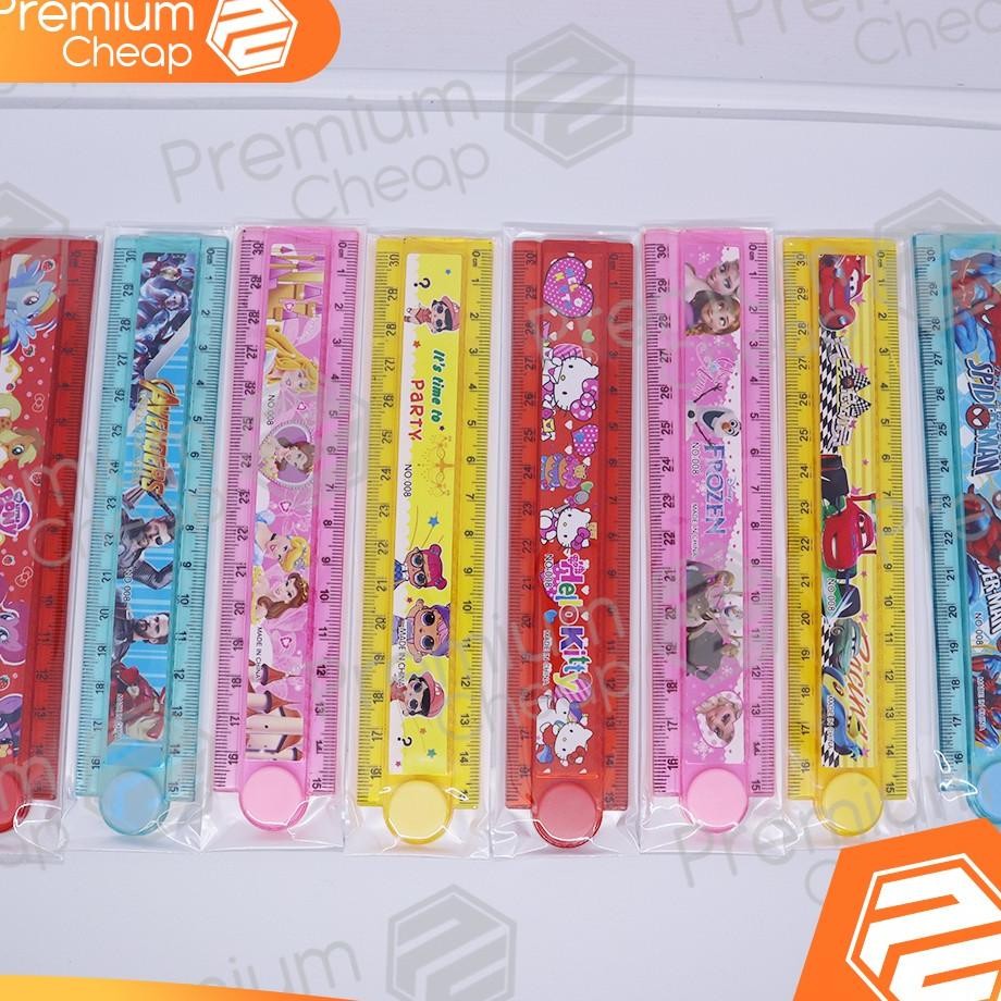 

24 Pcs Penggaris Lipat Fancy Gambar 30Cm Isi 24 Pcs