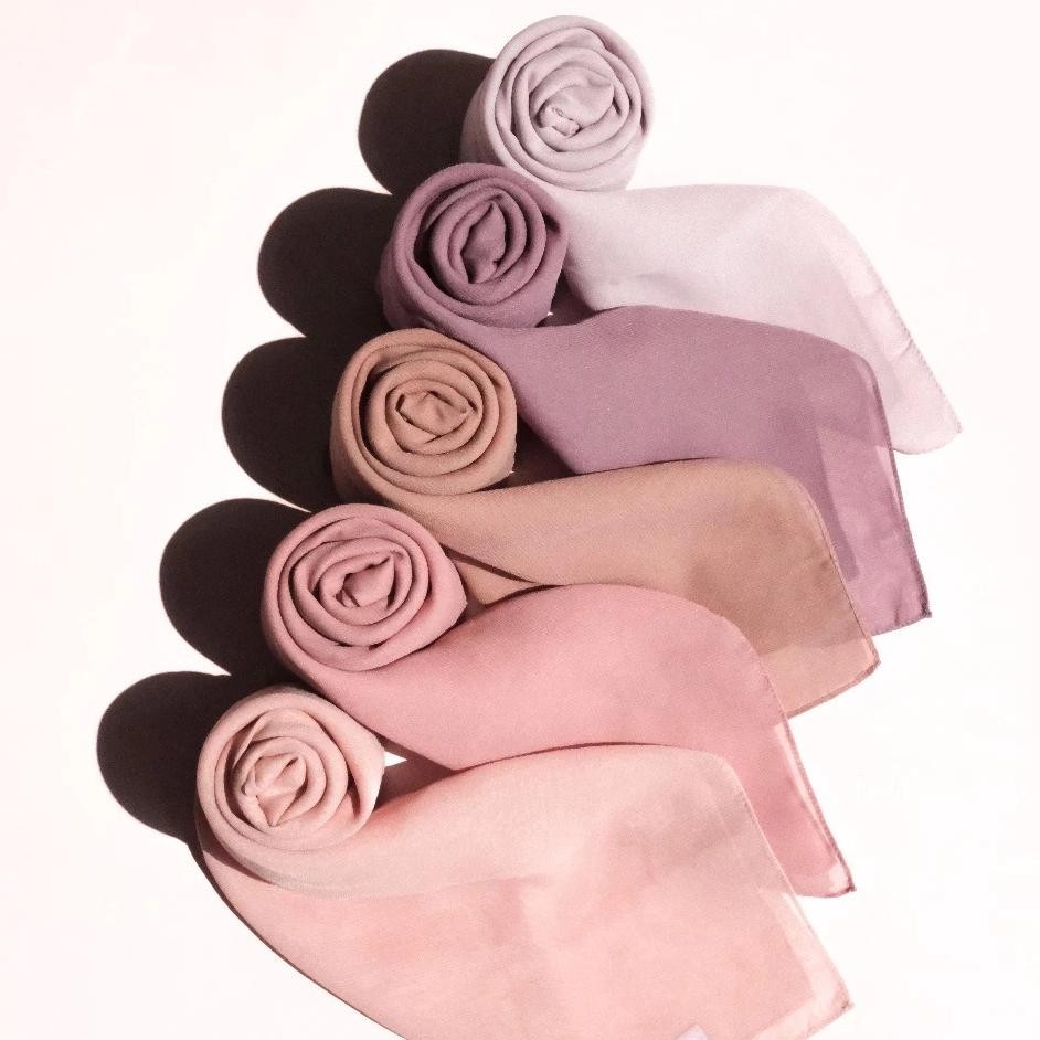 Hijab Polly Cotton Square Hijab Segi Empat Bahan Polly Cotton Lozy Hijab