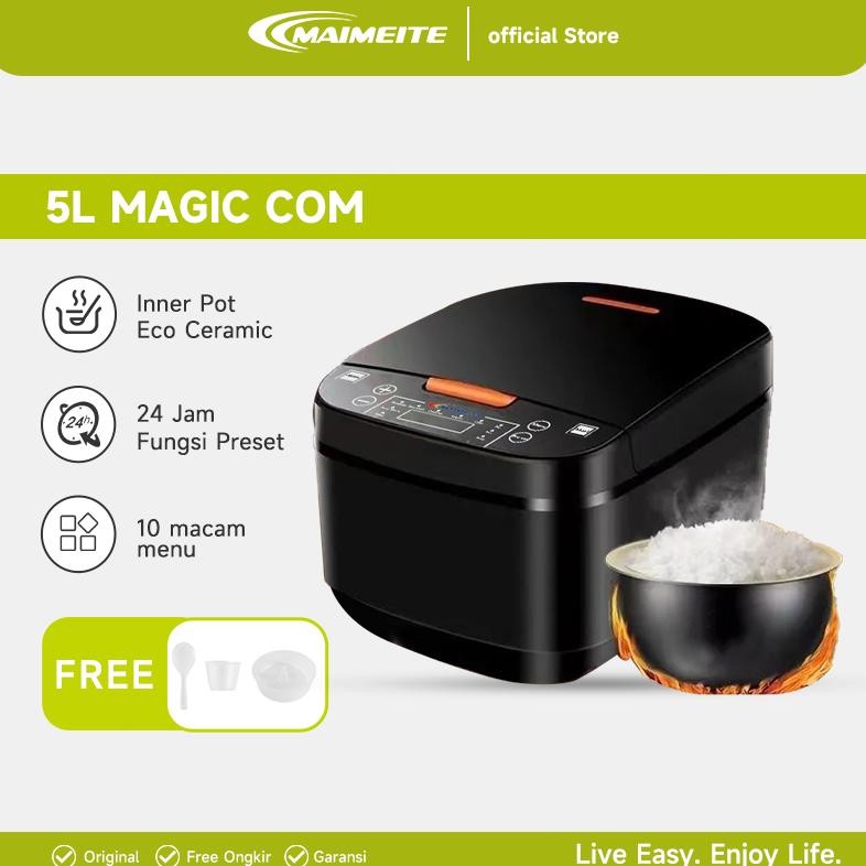 TERMURAH MAIMEITE 5L Rice Cooker Digital Low Carbo / magic com mini / Portable Multifungsi Kapasitas