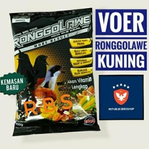Best Seller  Voer Ronggolawe Kuning Coklat Ebod Makanan Burung Murai Anis Cucak Ijo