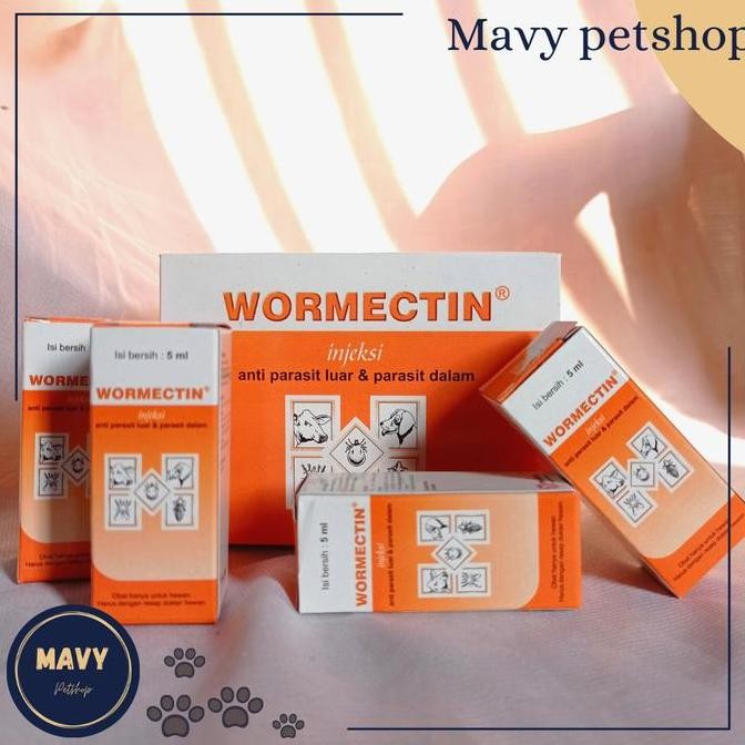 Wormectin 5 Ml Obat Suntik Kutu Cacing Scabies Kucing Anjing Sapi Dll