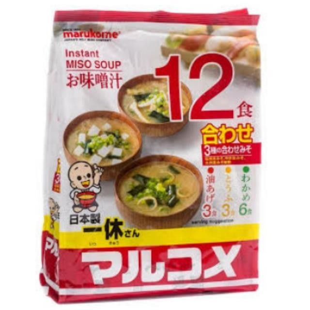 

[12 Pcs] Marukome Instant Miso Soup Original - Ikkyu San Instan Sup