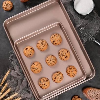 Loyang Persegi Panjang Loyang Bolu Gulung Rose Gold Rendah