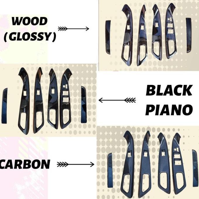 Panel Arm Rest Dashboard Grand Innova Wood Carbon Black Piano 2004 2005 2006 2007 2008 2009 2010 201