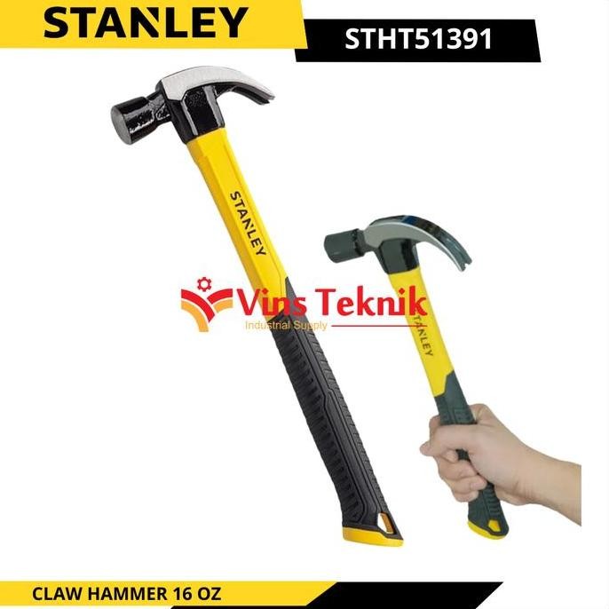 N Palu 16 Oz Fiberglass Handle Claw Palu Kambing Stanley Stht51391