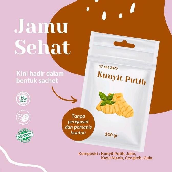 

JH8 Serbuk Bumi Kunyit Putih 100gram Kunyit Bubuk Asli Tanpa Bahan Pengawet