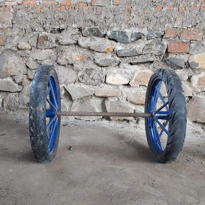 Roda Gerobak Dorong Roda Jari 6 X 2 Besar Satu Set Original Dan Terpercaya