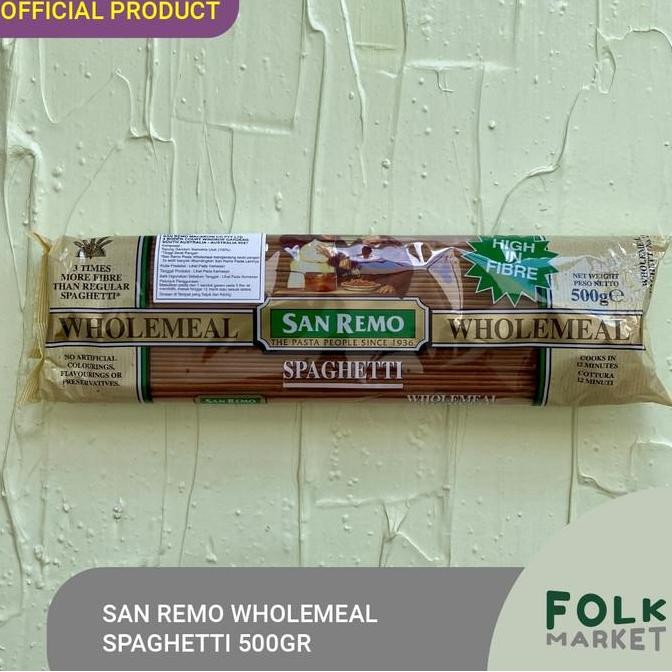 

(Expert) SAN REMO Wholemeal Spaghetti 500gr - Sanremo Spageti Whole Meal