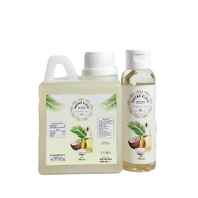 

JH8 Paket combo isi 2 minyak kelapa asli kletik 500ml + 100ml minyak kelapa mama yes tradisional coconut oil Bahan Organik