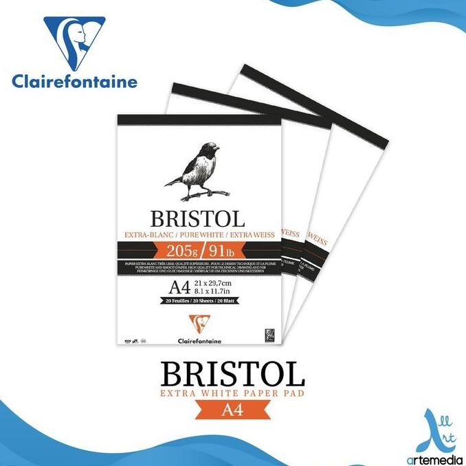 Sale Clairefontaine Bristol A4 Extra White Paper Pad Kertas Gambar