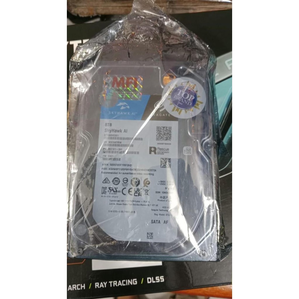 (Expert) Seagate Skyhawk HDD Internal 8TB MFI Resmi Garansi 3 Tahun CCTV