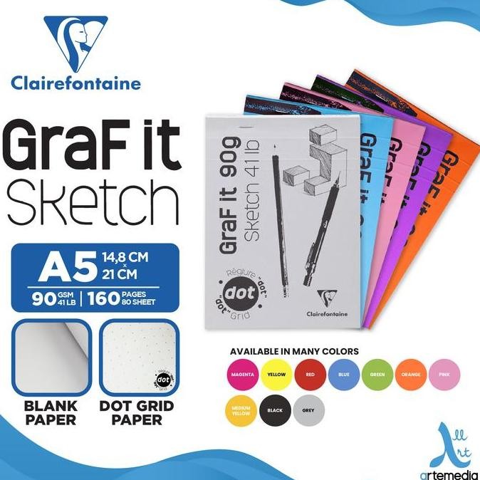 

Sale Buku Sketsa Clairefontaine A4 Graf It White Dot Grid Sketch Pad