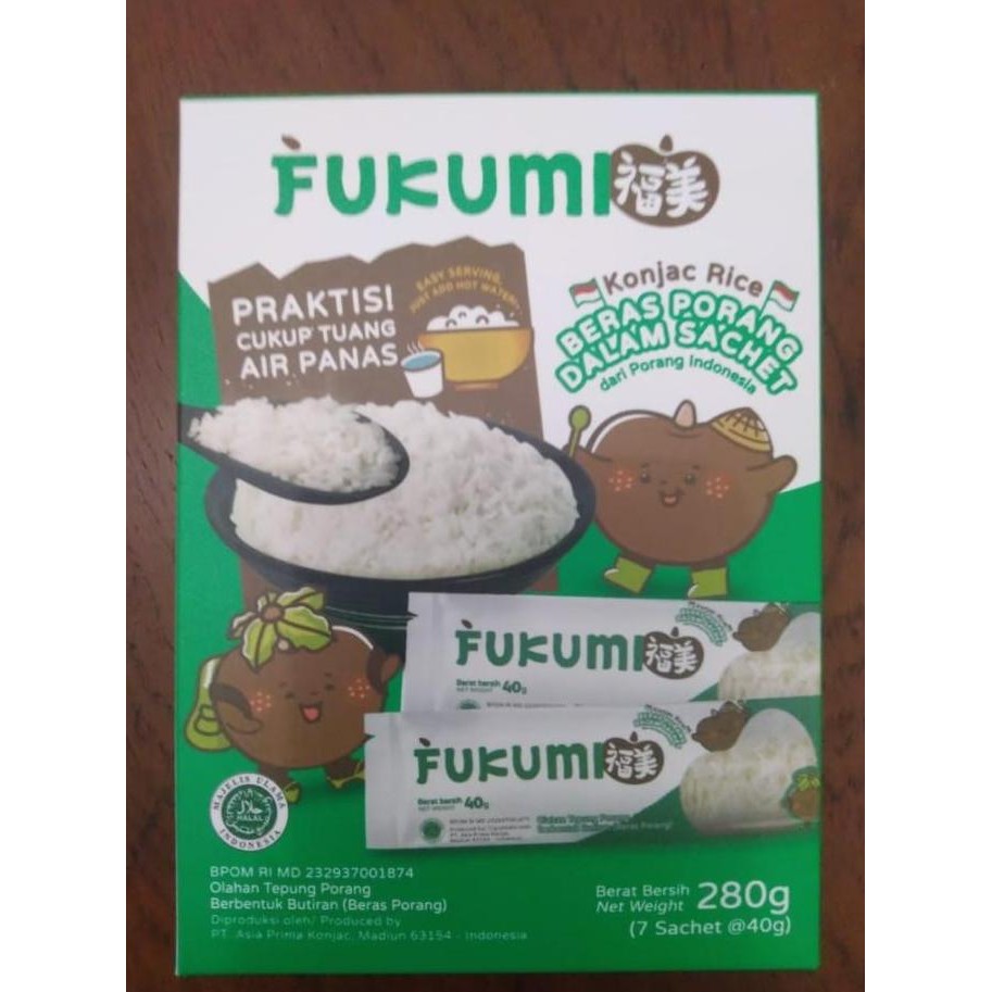 

(Expert) Fukumi beras porang box sachet shirataki konjac rice instant diet nasi