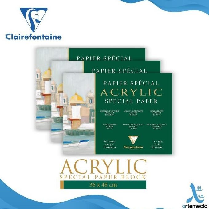 

Sale Kertas Gambar Clairefontaine Acrylic Paper Pad 36X48Cm Paper Block