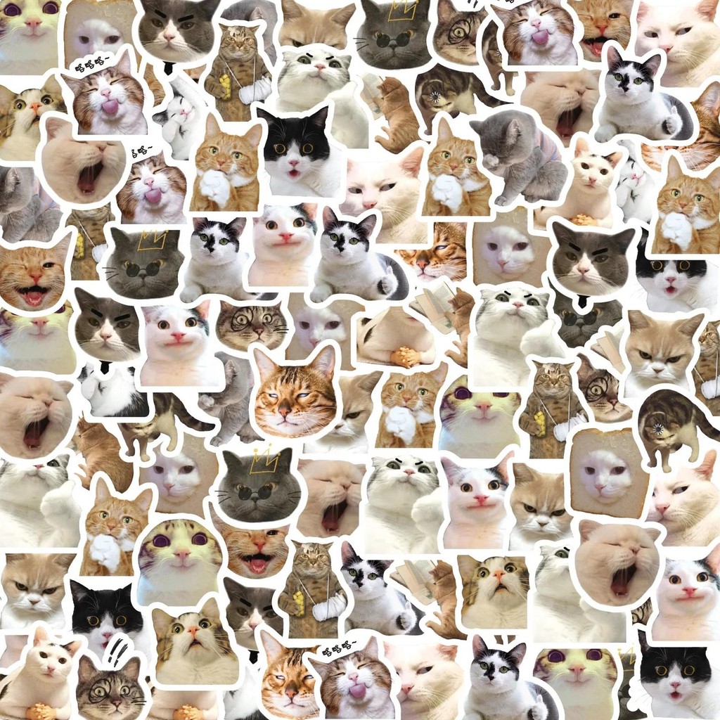 

46Pcs Cute Cat Stickers For Diy Scrapbooking Suitcase Skateboard Luggage Laptop Phone Decor Stationery School Supplies Stickers