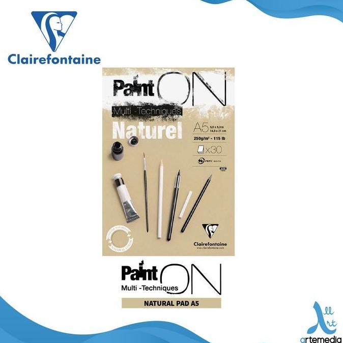 

Sale Kertas Gambar Clairefontaine Paint On A4 Natural Multi Technique Pad