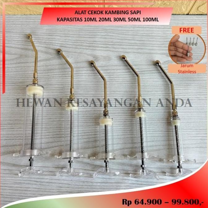 

JH8 alat cekok kambing / sapi kapasitas 50ml ( drench gun)