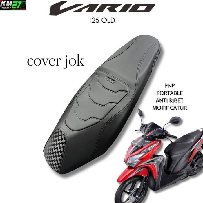 Pe Cover Jok Km272 Motor Honda Vario 125 Old / Sarung Jok Motor Vario 125 2012 - 2015 / Anti Ribet