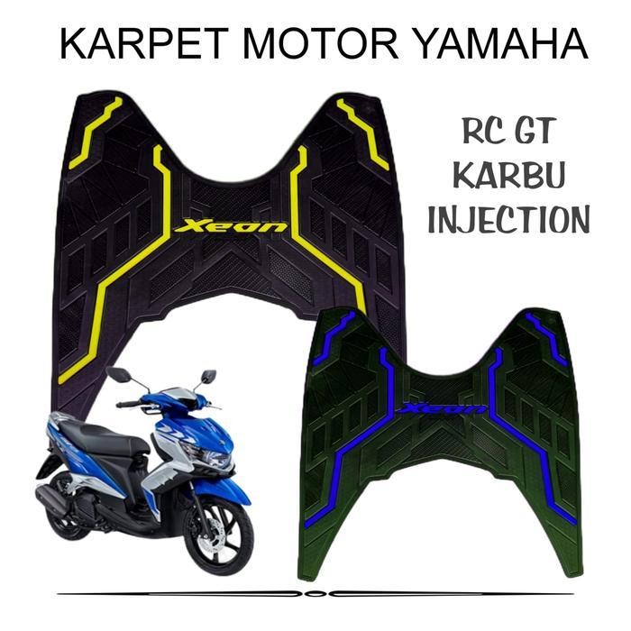Pe Karpet Motor Yamaha Xeon Rc Variasi Motor Xeon Karbu Bahan Karet Premium Aksesoris Motor Xeon 125