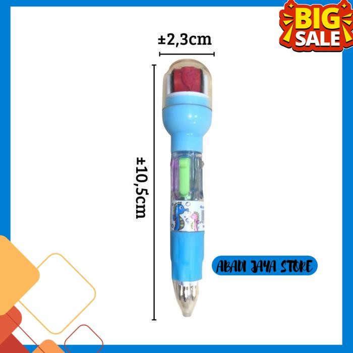 

PULPEN 4 WARNA PENDEK + ROLLER STAMP / PEN 5IN1 MULTICOLOR / PULPEN MEKANIK BERGAMBAR LUCU / BALLPOINT PERLENGKAPAN MENULIS WARNA-WARNI PENA 0.5MM / BOLPEN KTER BENTUK LUCU / PERALATAN STATIONERY KIDS MERAH PLASTIK TINTA BEST SELLER