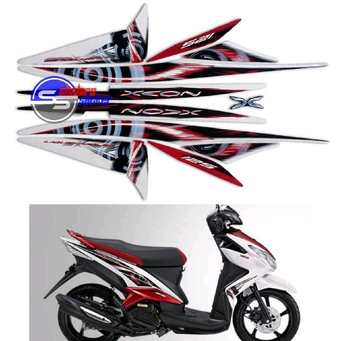 Gg Striping Stiker Motor Yamaha Xeon 125 2012 Karbu Putih Fullset Motorcycle