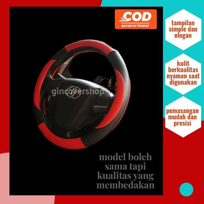 Cover/Sarung Setir Mobil Inova/Avanza/Xenia/Ayla/Calya/Sigra Sarung Stir Bungkus Stir Ukuran Standar